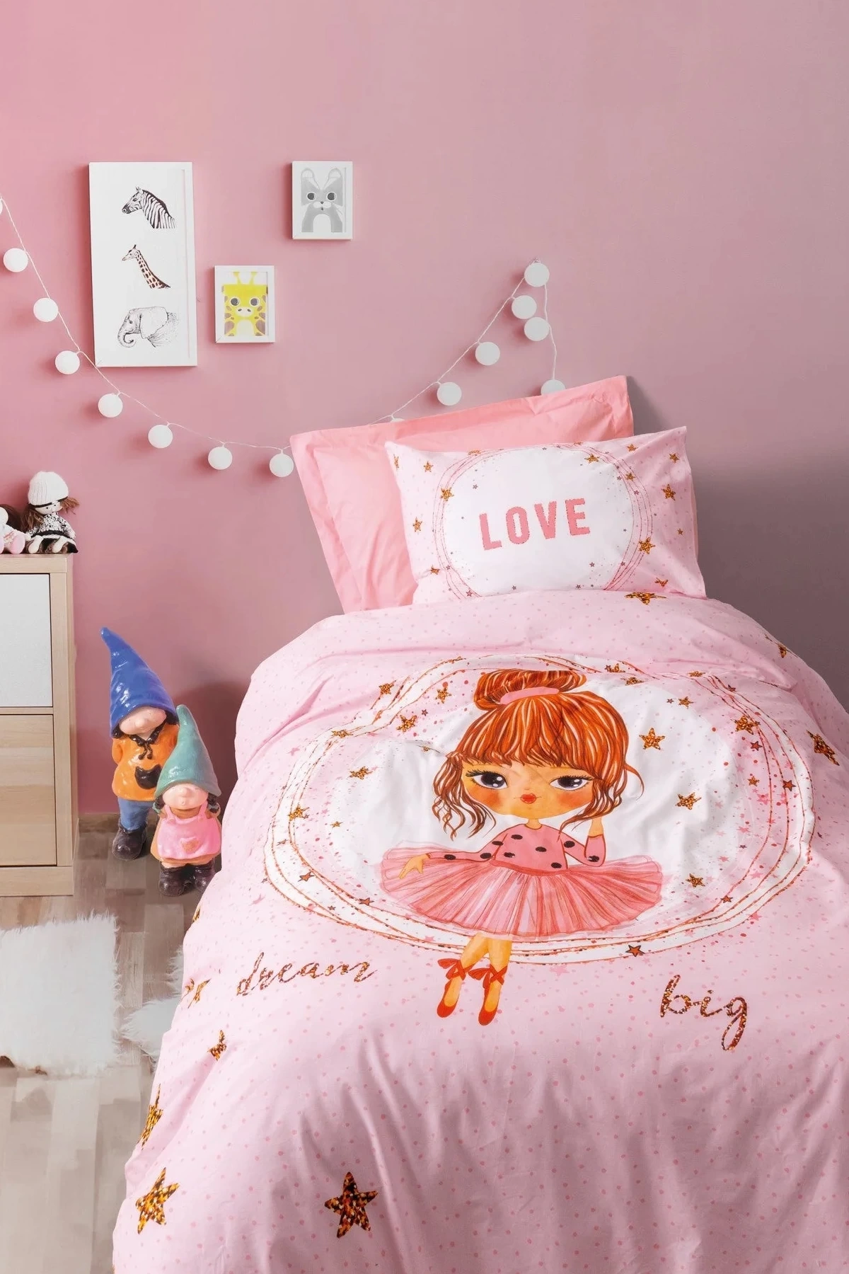 Junior Tek Kişilik Nevresim Takımı Jerry Pembe