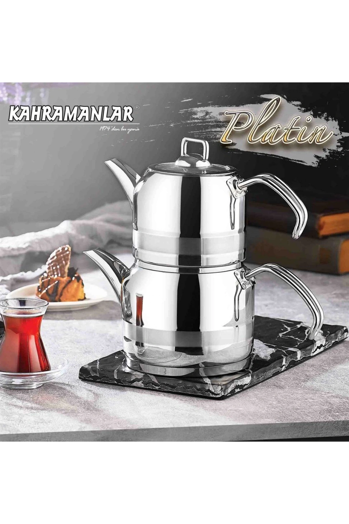 Kahramanlar Enza Platin Mega Çaydanlık 1023P