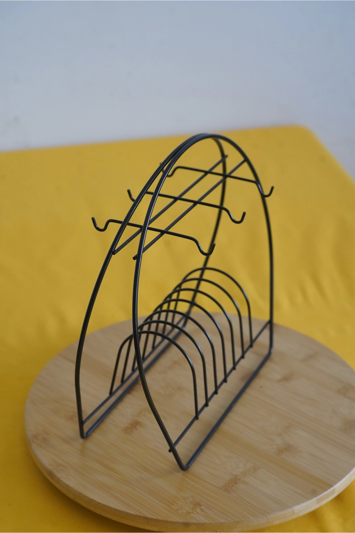 Askılı Yuvarlak Fincan Standı, Siyah Fincan Standı, Fincan Takımı Standı