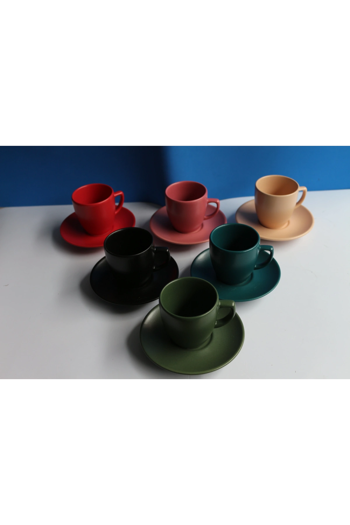 Magic 6lı Renkli Kahve Takımı Mat