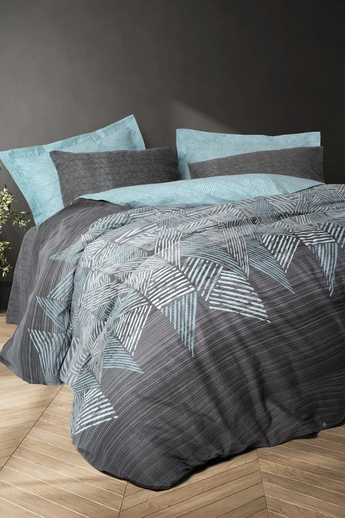 Modern Çift Kişilik Nevresim Takımı Arel Antrasit