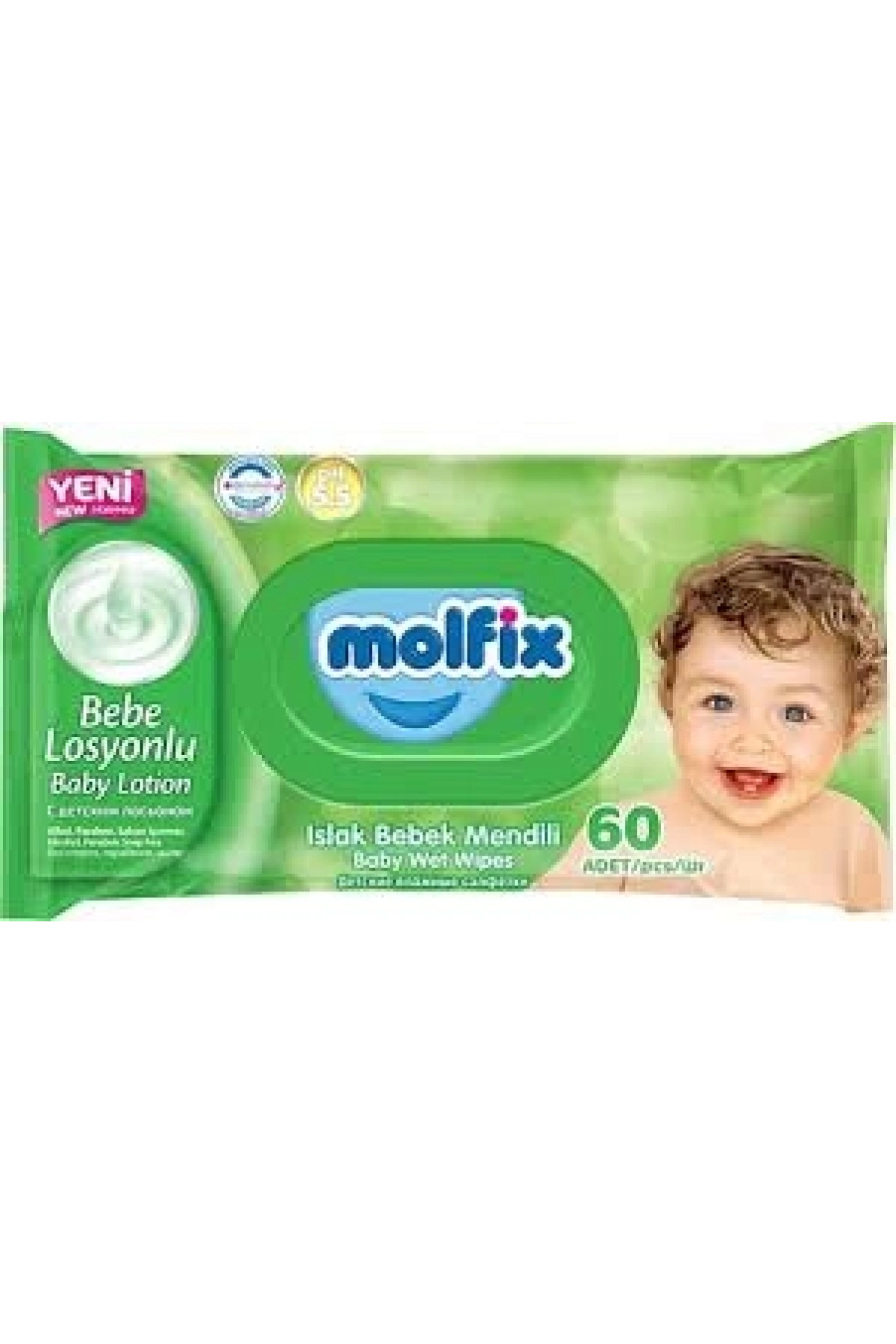 Molfix İzotonik Sulu Islak Mendil 60lı