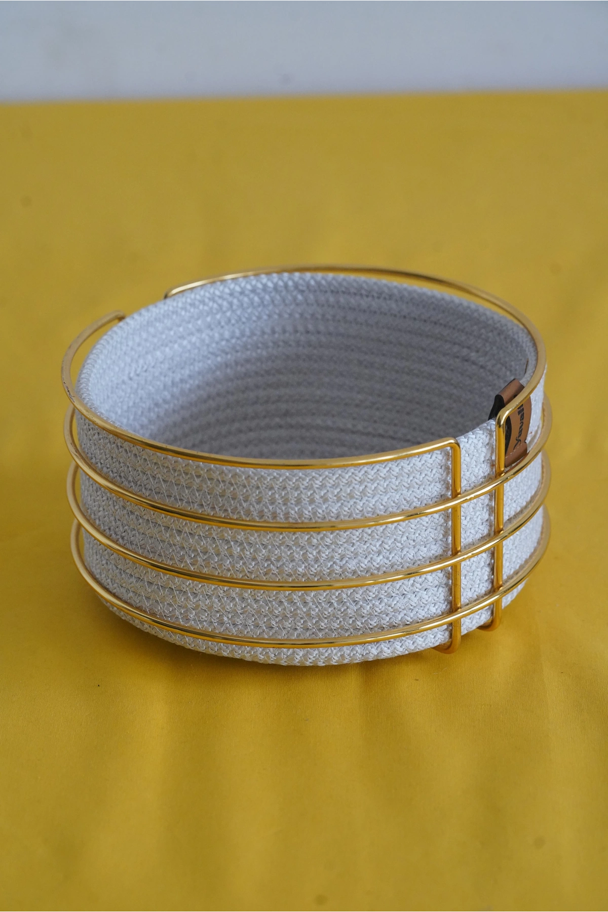 Naturel Yuvarlak Çok Amaçlı Organizer Ekmek Ve Meyve Sepeti