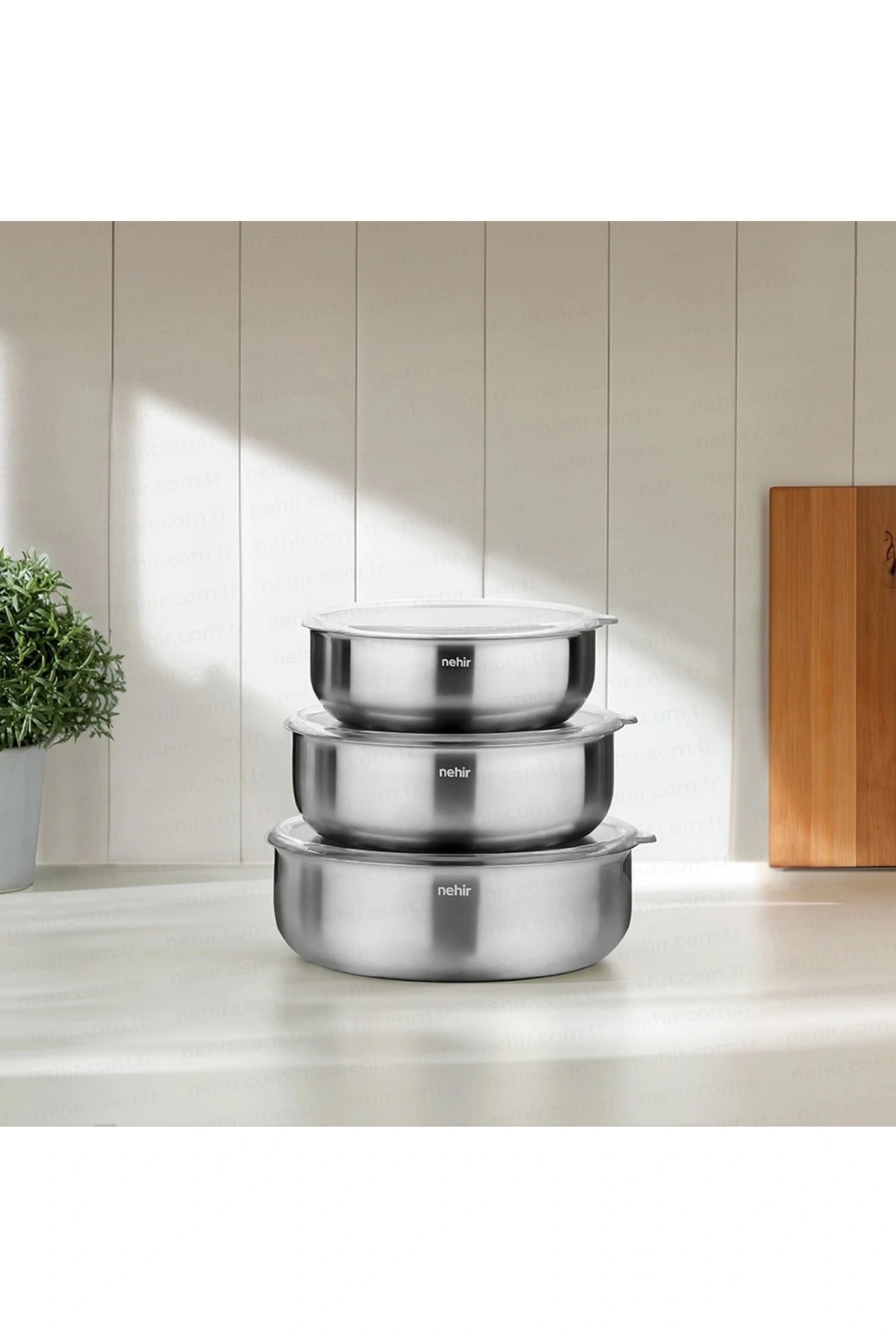Nehir Silver Çelik 6 Parça Saklama Kabı