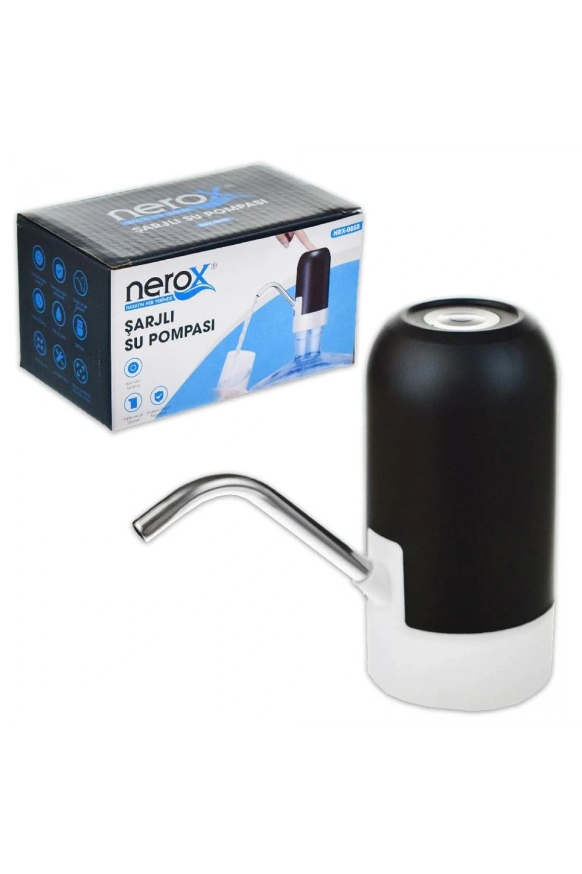 Nerox Şarjlı Damacana u Pompası Siyah