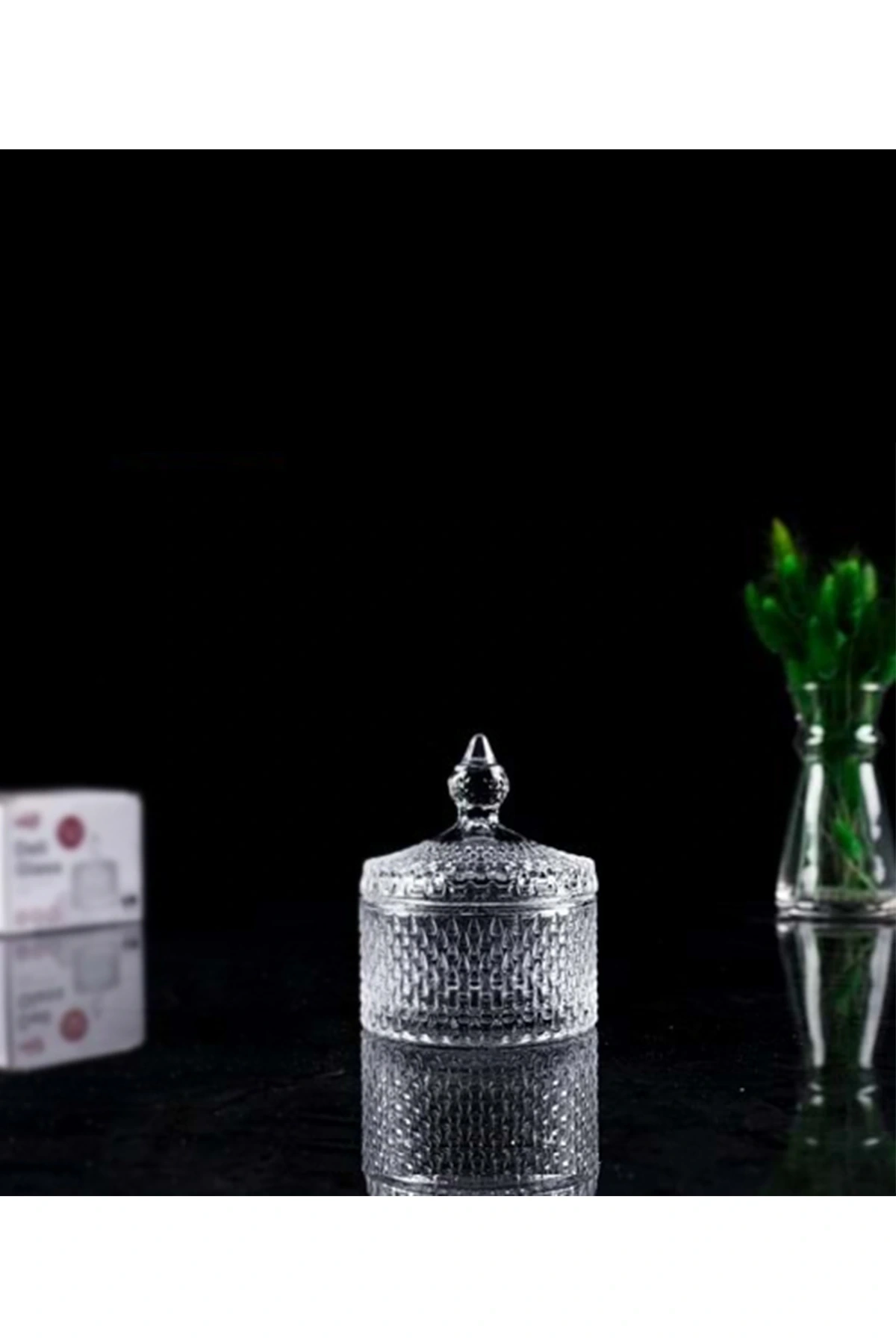 Rayan Noktalı Cam Şekerlik 8x11 cm