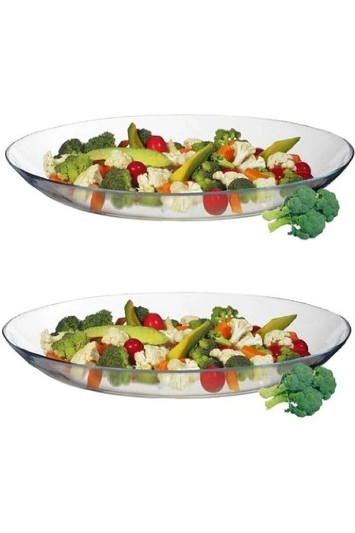 Paşabahçe 10358 Invitation 2 Li Oval Servis Kayık Tabak 25 Cm