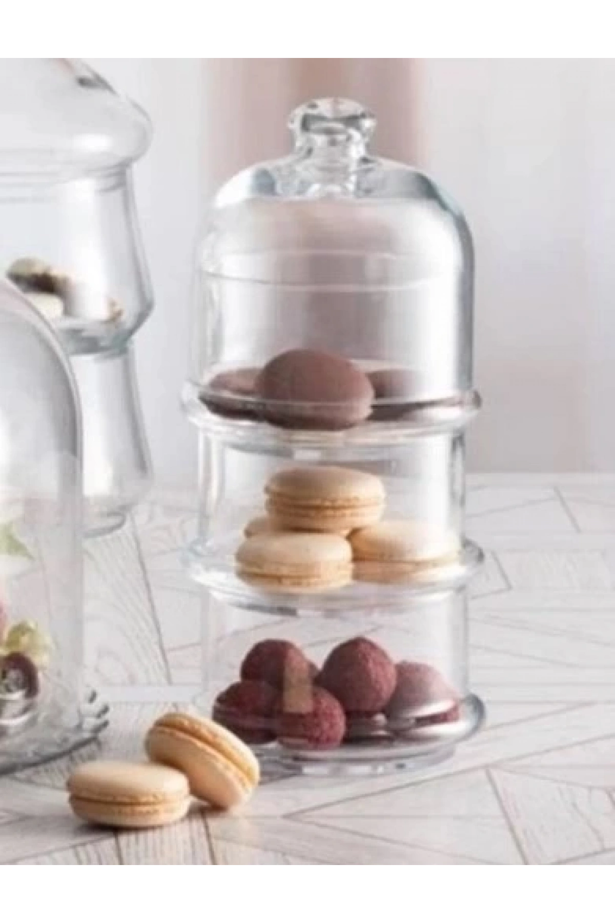 Paşabahçe 96986 Küçük Villa Patisserie 3 Katlı Kurabiyelik