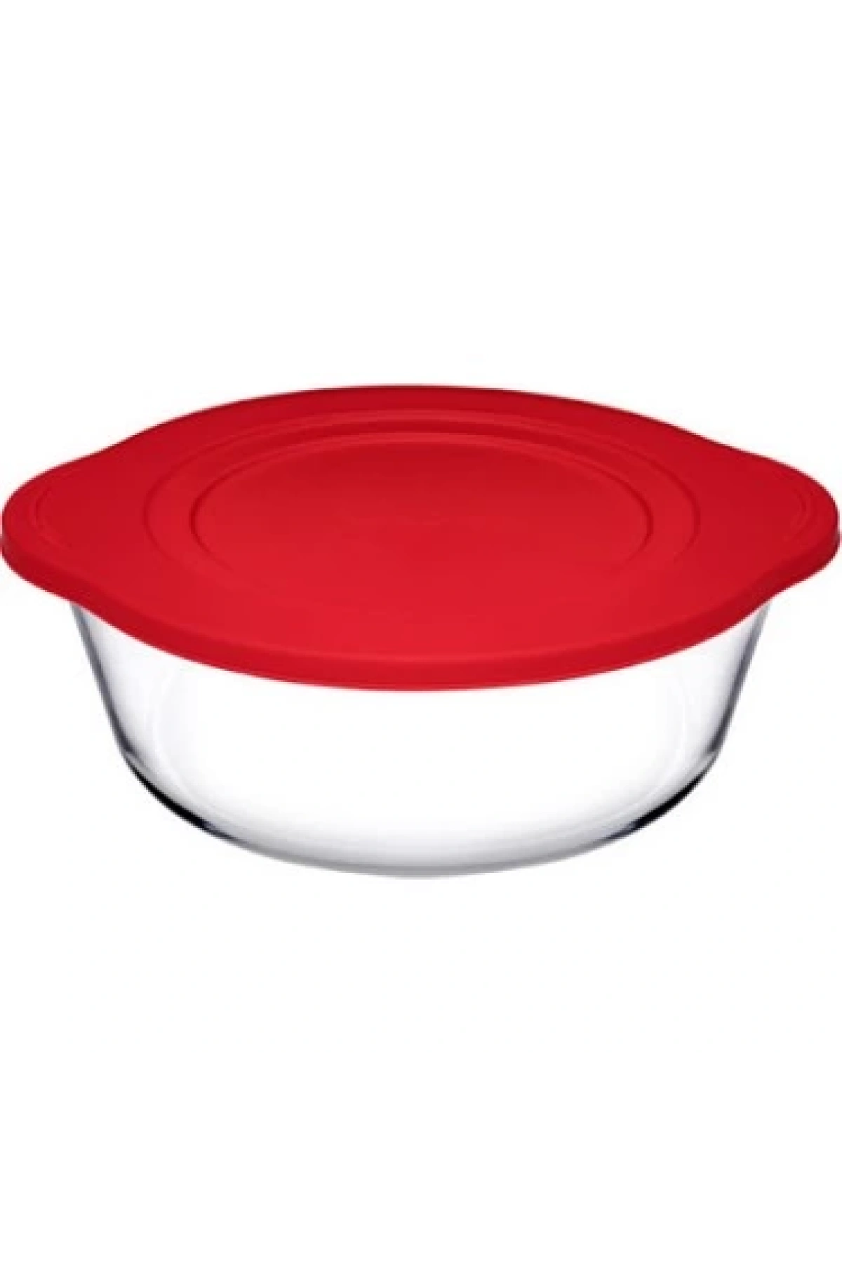 Paşabahçe Borcam 59123 Yuvarlak Tencere Kırmızı Kapaklı