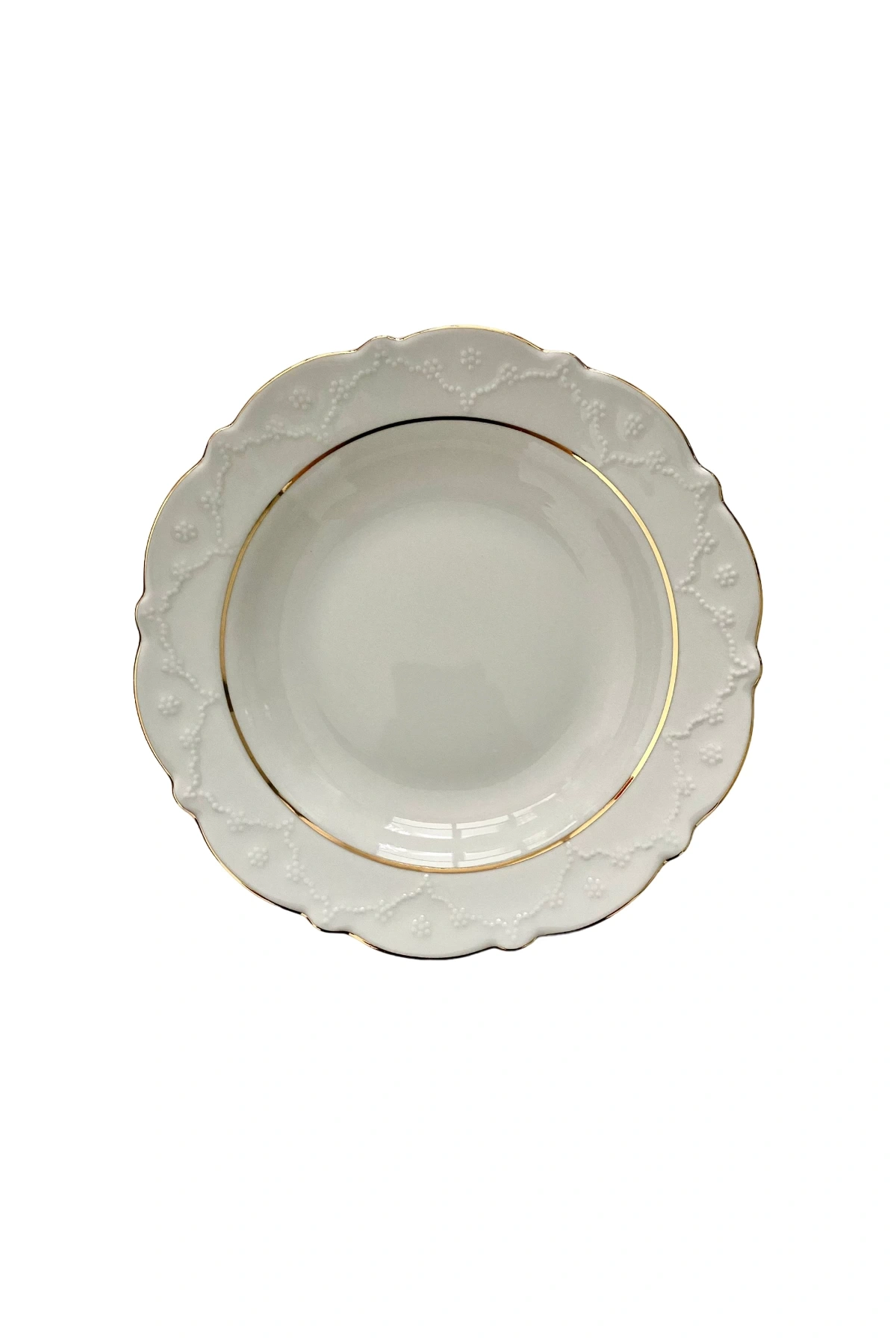 Porland Altın Yaldız 22 Cm Çukur Tabak 6lı