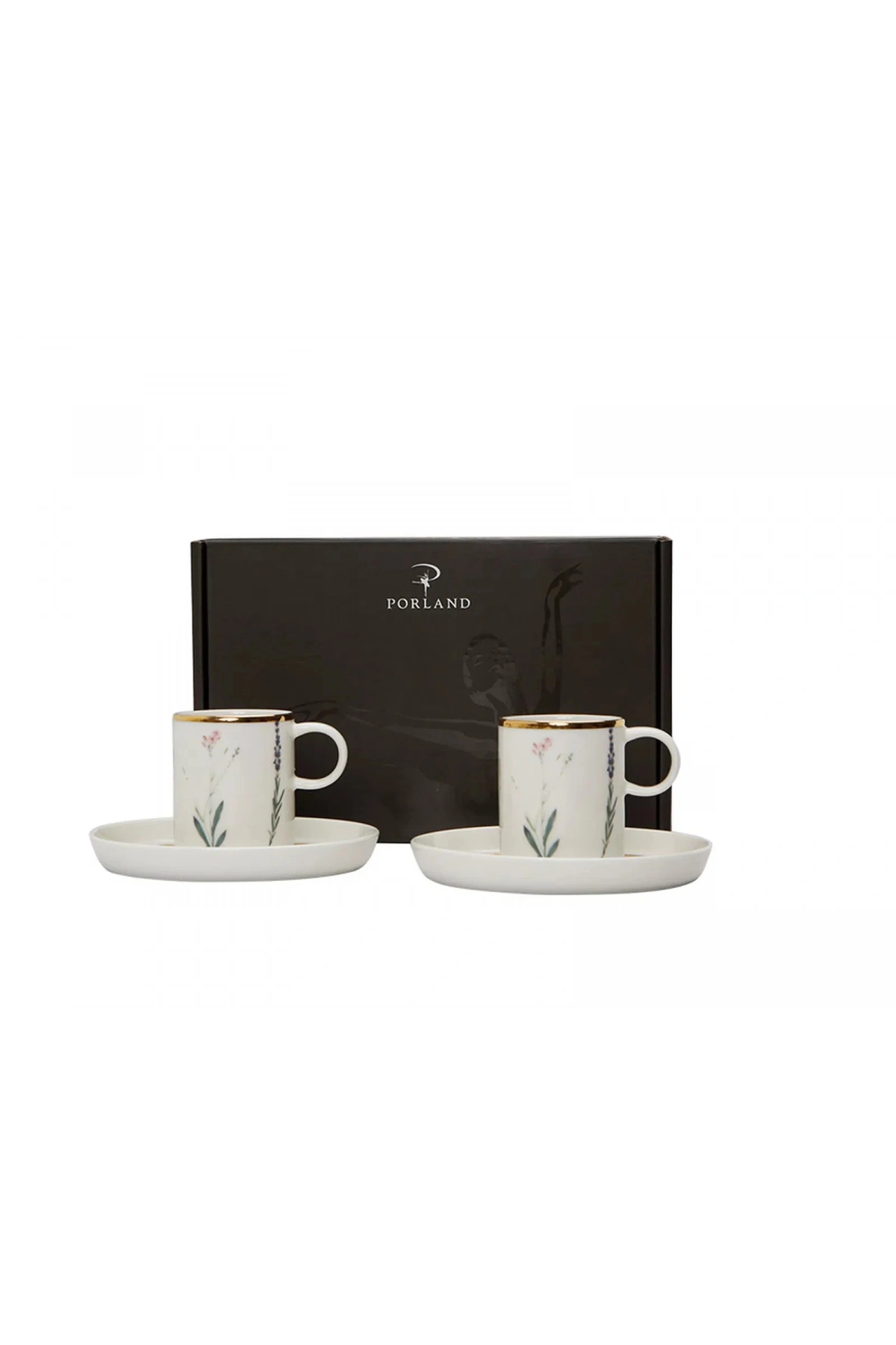 Porland Botanical Desen Kahve Takımı 4 Parça