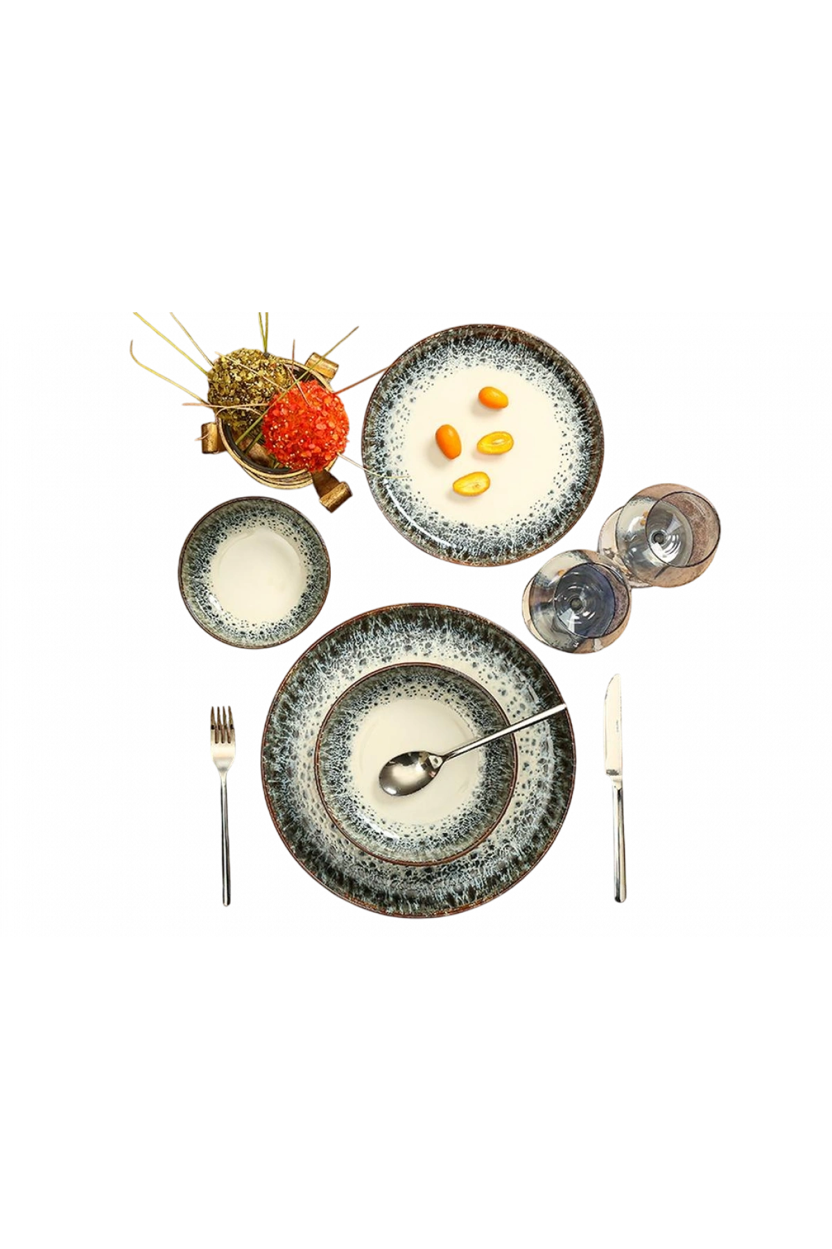 Porland Re-Gen Ontario 24 Parça 6 Kişilik Yemek Takımı