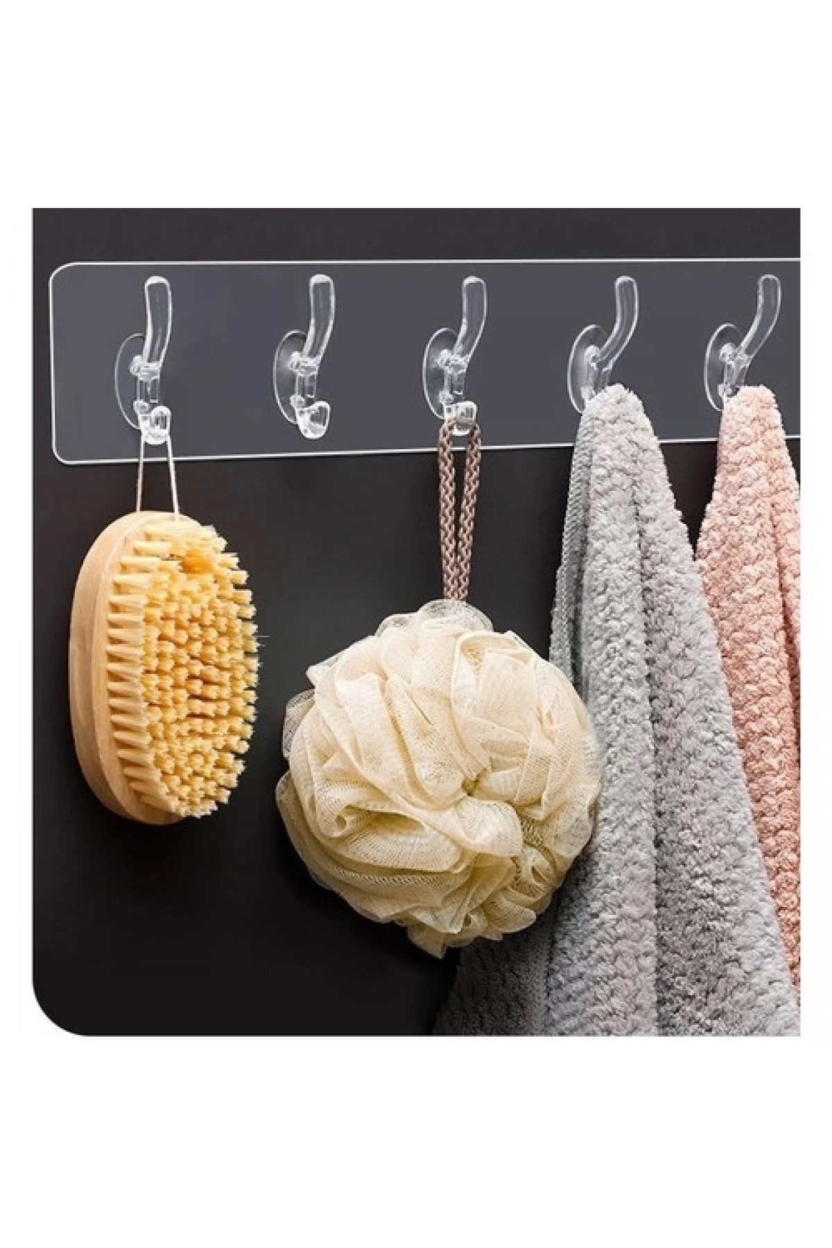 Baysa Şeffaf Silikon Askı 5li Kendinden Yapışkanlı