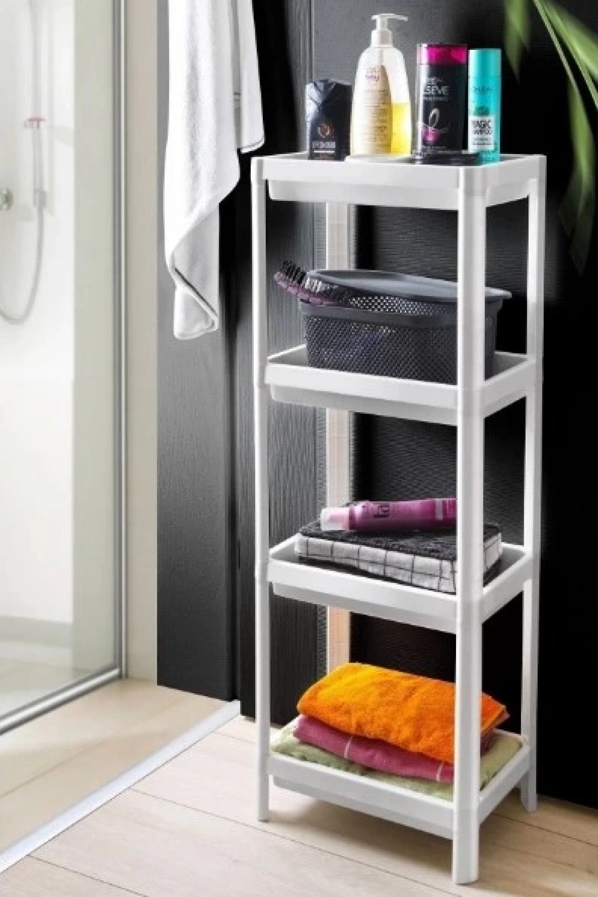 4 Katlı Beyaz Organizer Raf