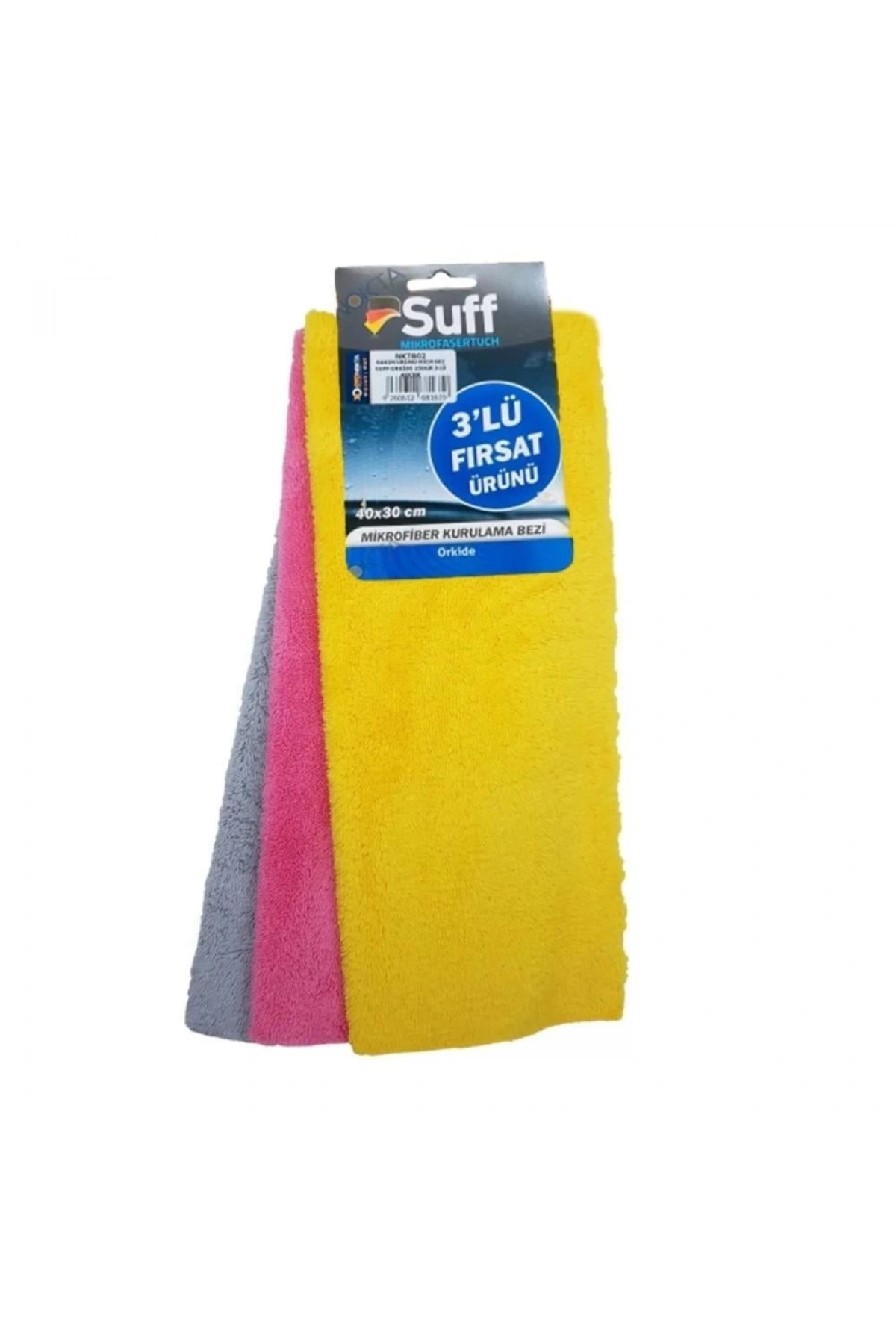 Suff Orkide Mikrofiber Yumuşak Cila ve Kurulama Bezi 3 lü 40x40cm