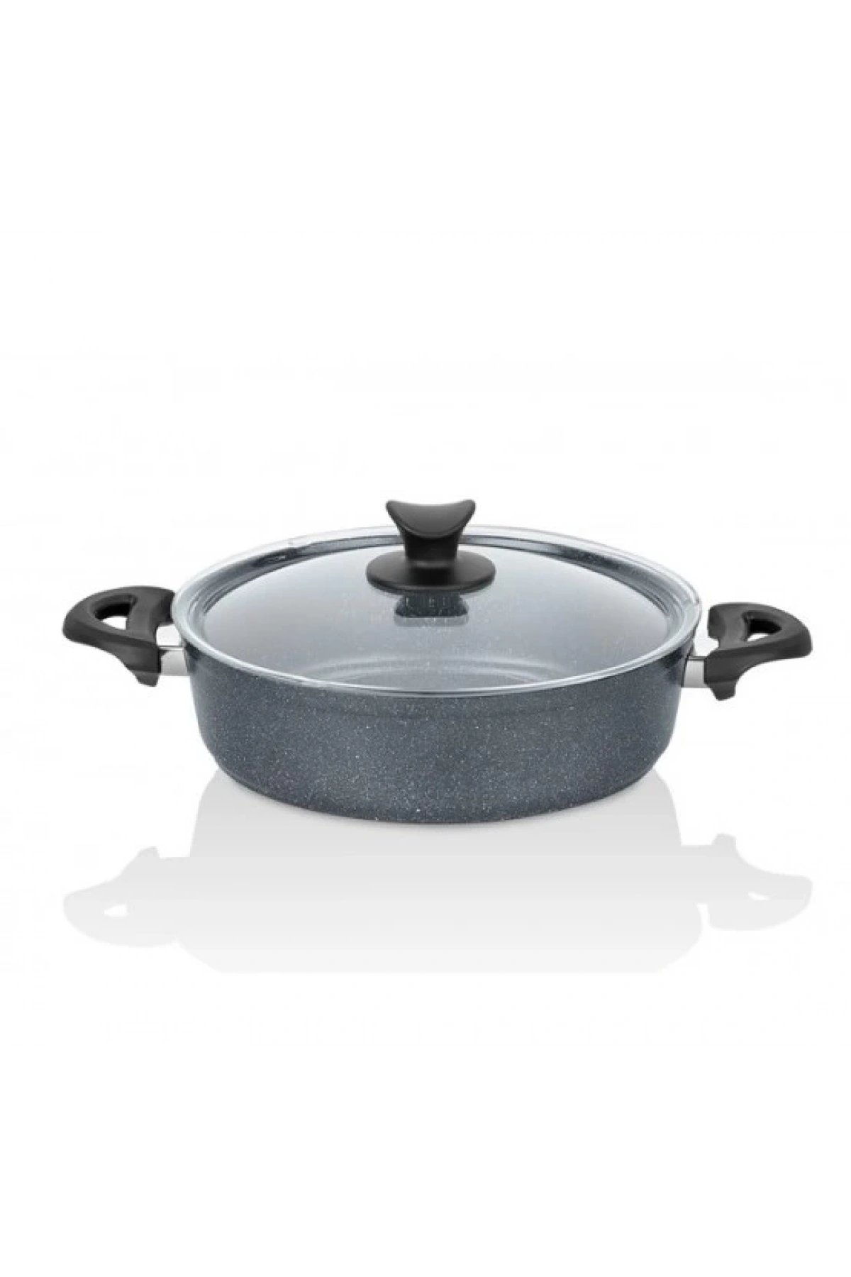 Taç Master Cook Granit Basık Tencere 26 Cm Uzay Grisi