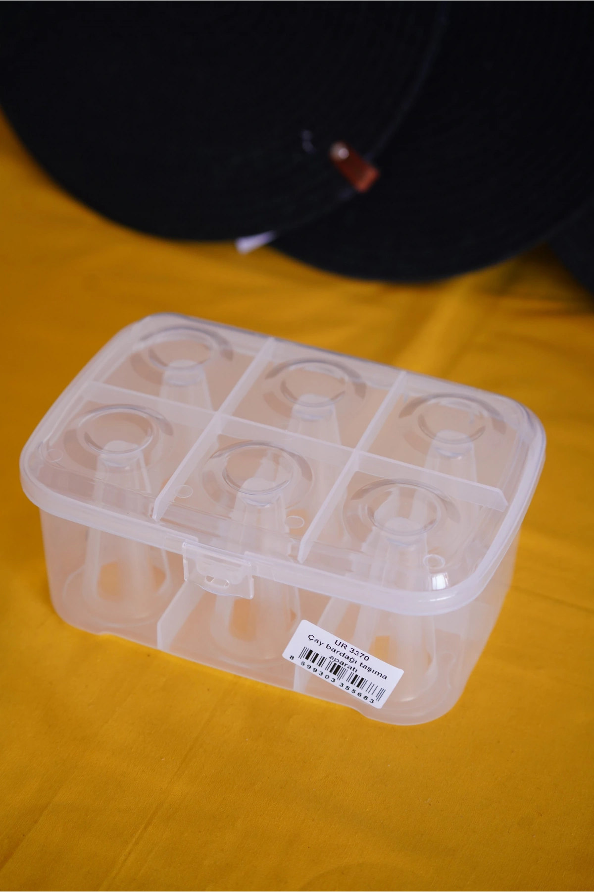 Çay Bardağı Taşıma Kutusu Şeffaf