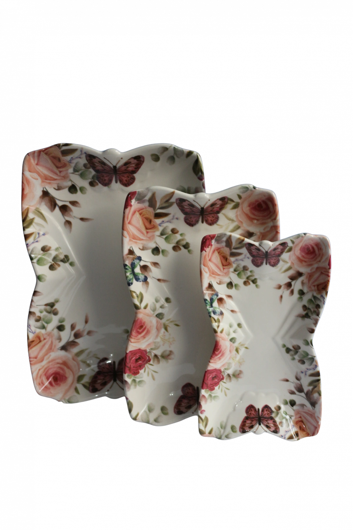 Dijital Desen 3lü Kelebek Tabak