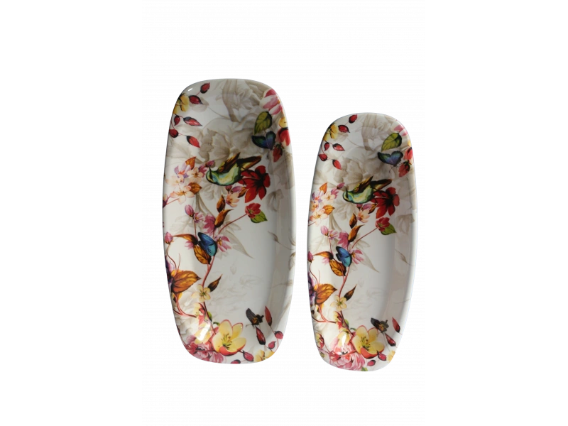 Dijital Baskılı 2li Dikdötgen Servis Tabağı 32cm 29cm