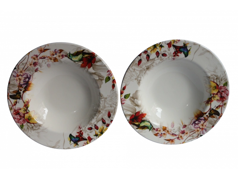 Dijital Baskılı 2li Makarna Tabağı 26cm