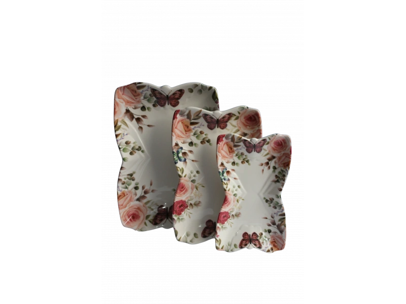 Dijital Desen 3lü Kelebek Tabak