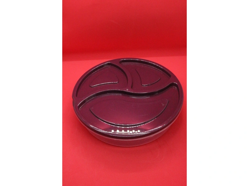 3 Bölmeli Yuvarlak Saklama Kabı