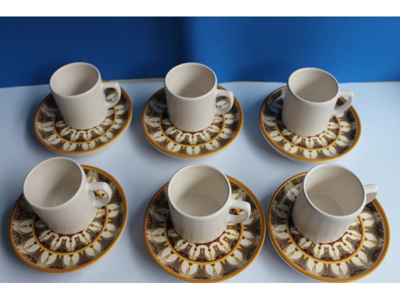 Dijital 6lı Renkli Kahve Seti Fenomen