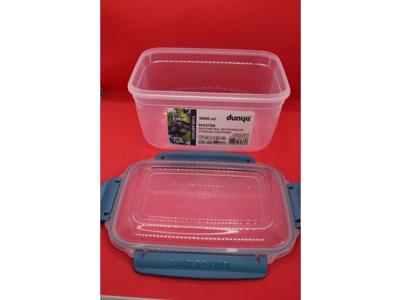 Dünya Pls 3000ml Master Dikdörtgen Saklama Kabı