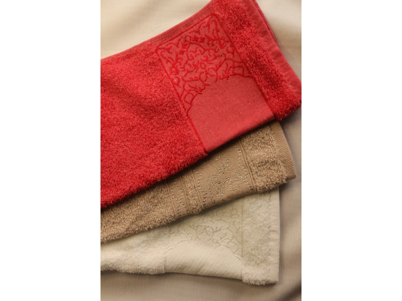 Durul 30X50 Ece Bukle Jakarlı 3lü Havlu