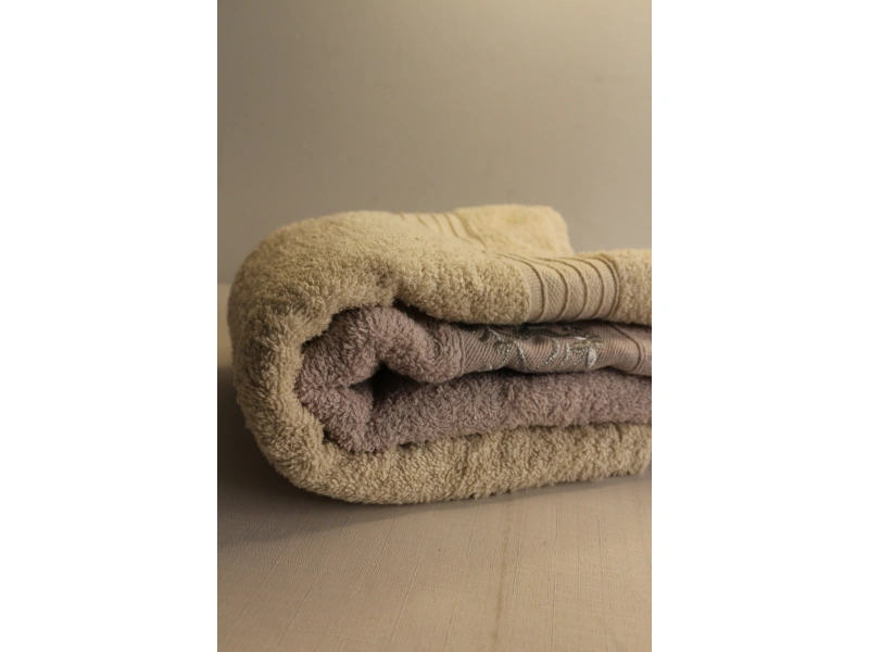 İpekçe Havlu Set 2Li Jakarlı Kumru 50X90