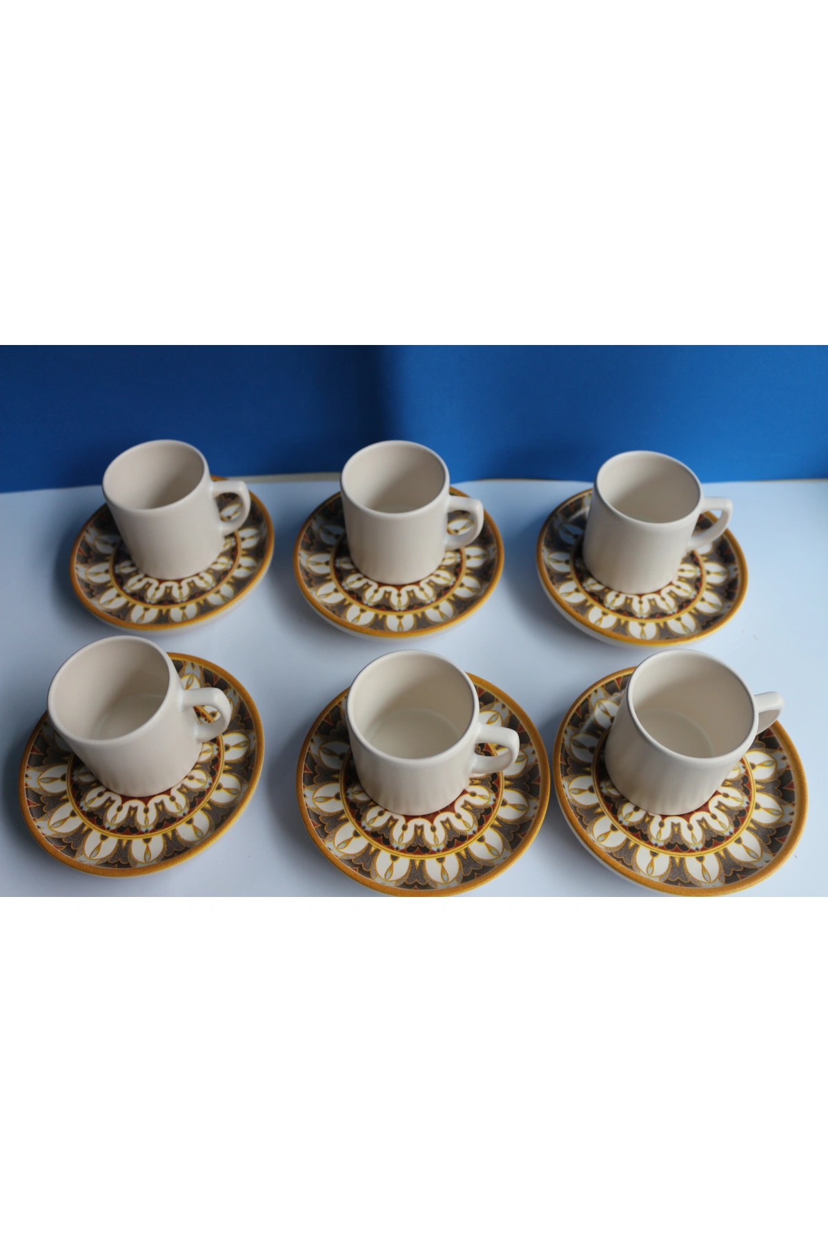 Dijital 6lı Renkli Kahve Seti Fenomen