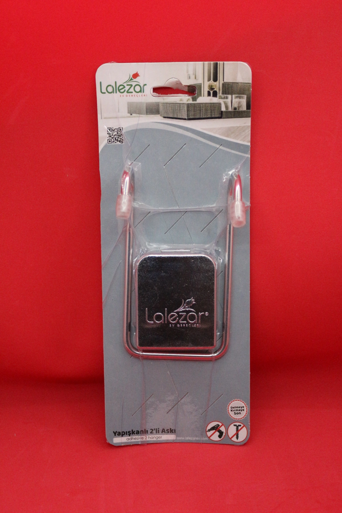 LZR-460 Yapışkanlı 2Li Askı Krom