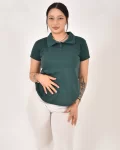 Kadın Polo Yaka Yarım Düğmeli Tişört
