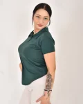 Kadın Polo Yaka Yarım Düğmeli Tişört