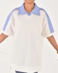 Kadın Gömlek Detay Polo Yaka Tişört