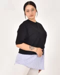 Kadın Gömlek Detay Yan Bağlamalı Tişört