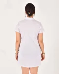 Kadın Polo Yaka Kısa Kol Oversize Fit Kısa Elbise