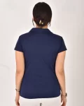 Kadın Polo Yaka Yarım Düğmeli Tişört