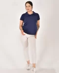 Kadın Polo Yaka Yarım Düğmeli Tişört
