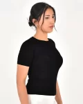 Moda Pollux Kadın Bisiklet Yaka Pamuk Bluz