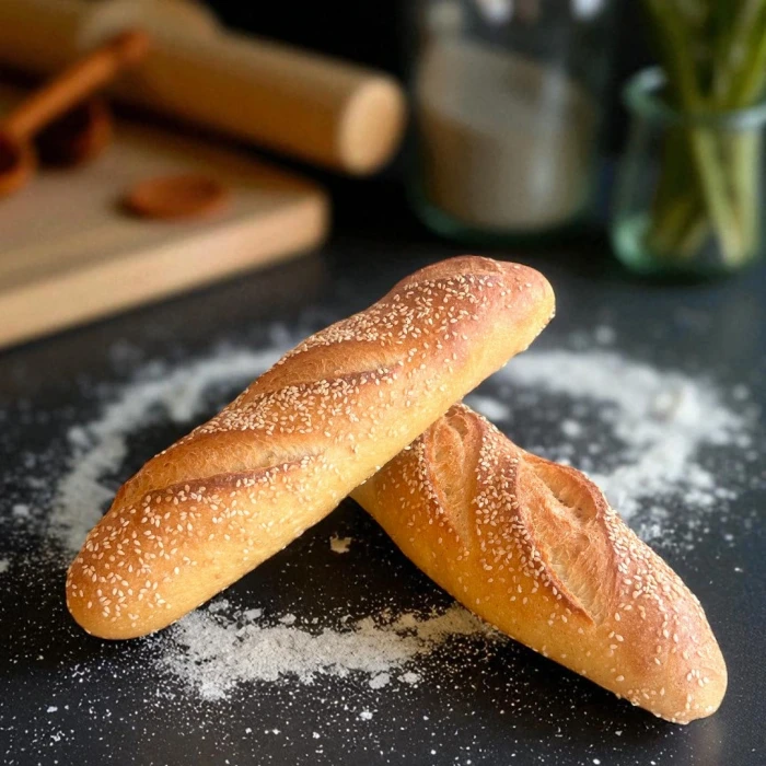 Mini Baget Ekmek Sarı Buğday Unlu 200 g