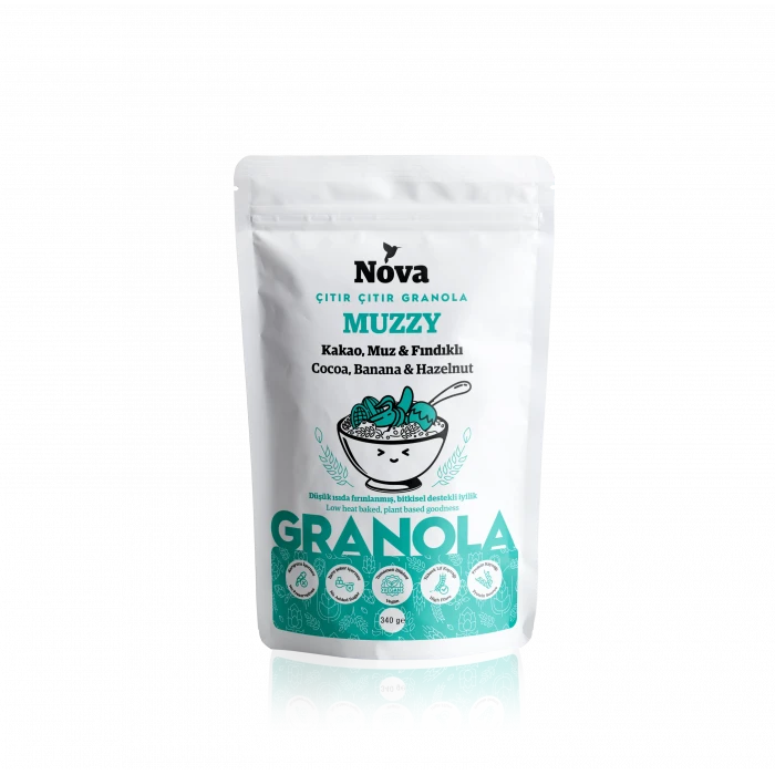 Nova Kakao Muz ve Fındıklı Granola 340 Gr