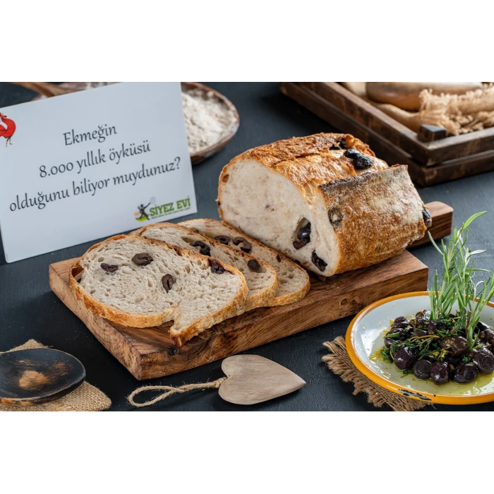 Zeytinli Ekşi Mayalı Ekmek 900 Gr