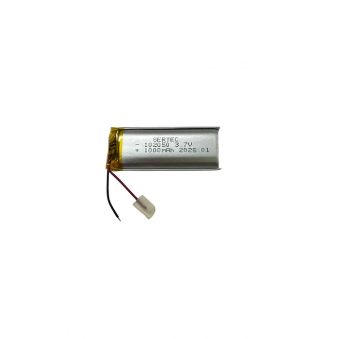 102050 3.7V 1000mAh Li-Polymer Pil (Devreli/1.5A)