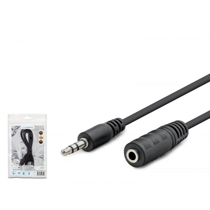 3.5 Mm Aux Uzatma Kablosu 1.2 M - Siyah HDX1004