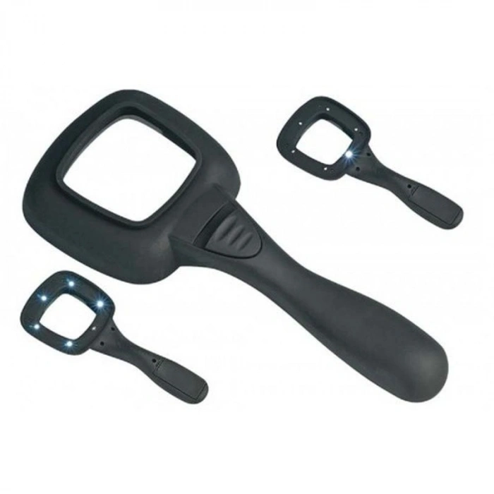 6 Ledli Ve Mor Işıklı Büyüteç 60Mm