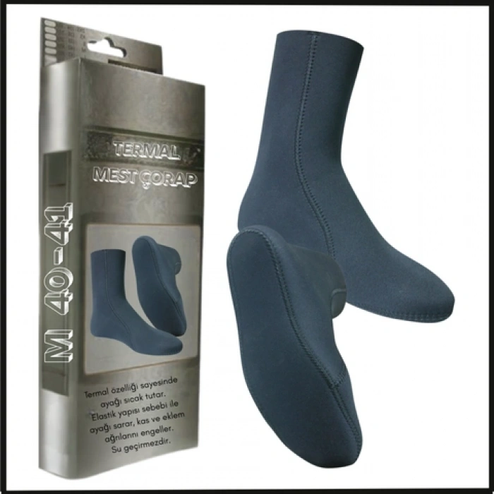 Uyguna-Yakala M 40-41 Siyah Mest Çorap Termal - LZ.104