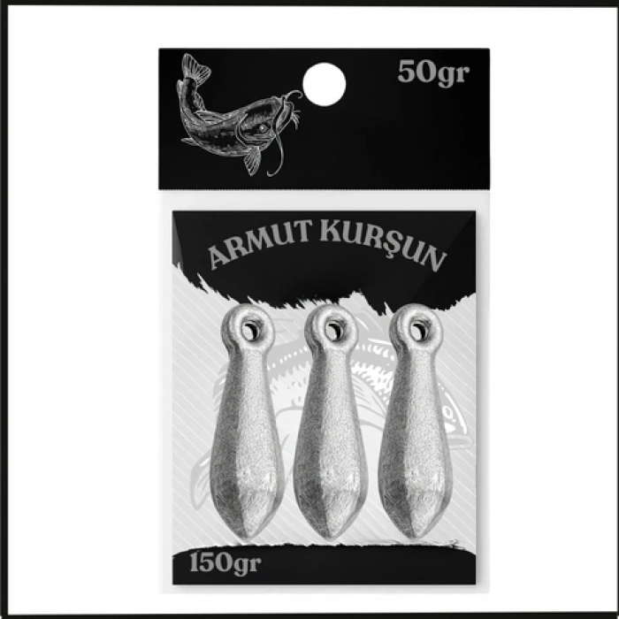Uyguna-Yakala 50gr - (150gr Paket) Dip Kurşunu - Armut Olta Kurşunu - SUN.140