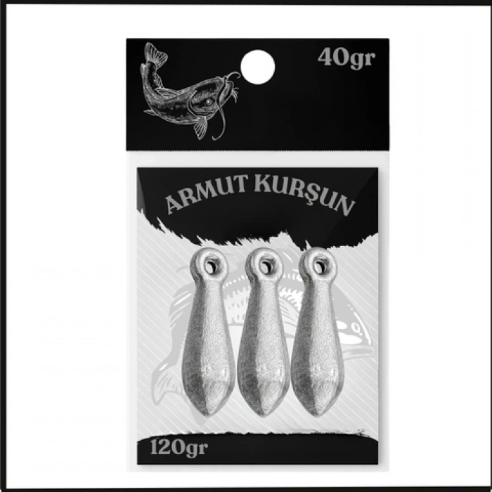 Uyguna-Yakala 40gr - (120gr Paket) Dip Kurşunu - Armut Olta Kurşunu - SUN.139
