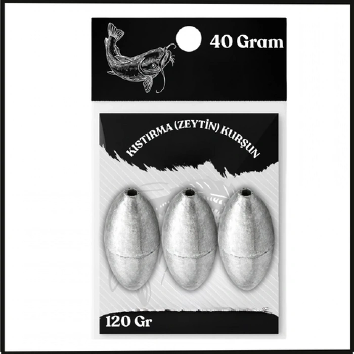 Uyguna-Yakala 40 Gram - 120 Gr Paket Kıstırma (Zeytin) Kurşun - Olta Kurşunu - SUN.157